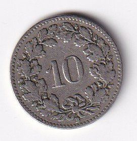 Tutti le monete: 10 Rappen 1912 rar – Usato da Neuchâtel venduto da karlpierrino 1