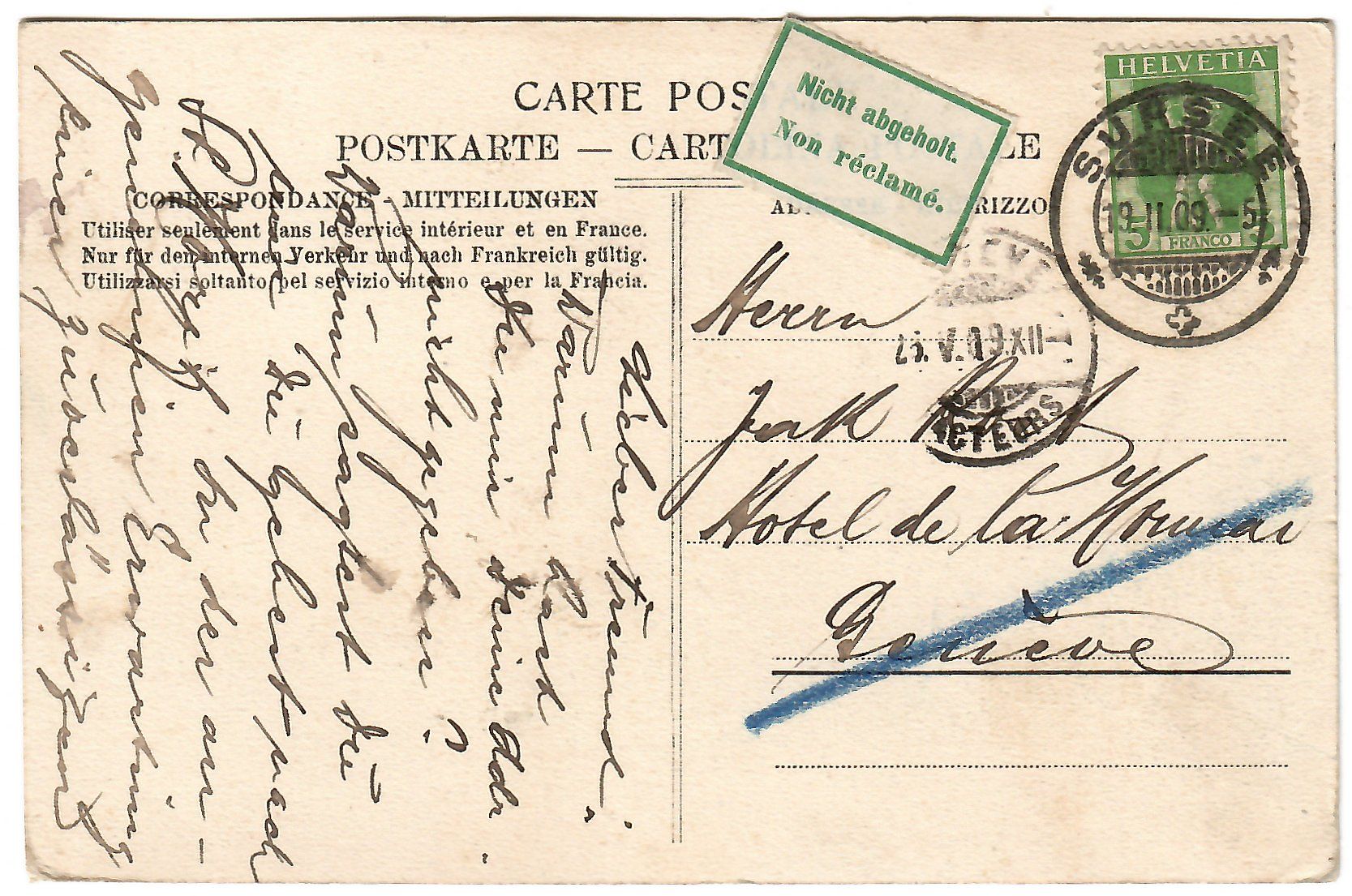 Cartoline postali: Ansichtskarte   Mauensee mit Schloss – Usato da Kerns venduto da etma3 1