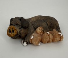 Deko Figur Schwein mit Ferkeln Keramik von Gravenberg