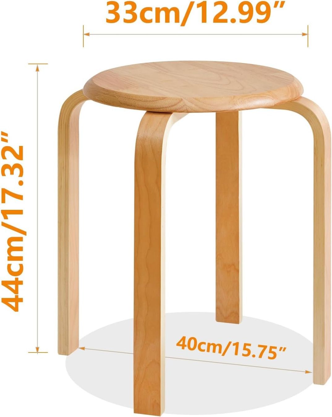 Sgabelli: Holzstapelstuhl Esszimmerhocker Stapelhocker Hocker 4er Set – Nuovo e nell'imballaggio originale da Wittenbach venduto da VELARO 3