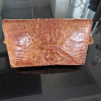 Clutch Exotenleder, Antik