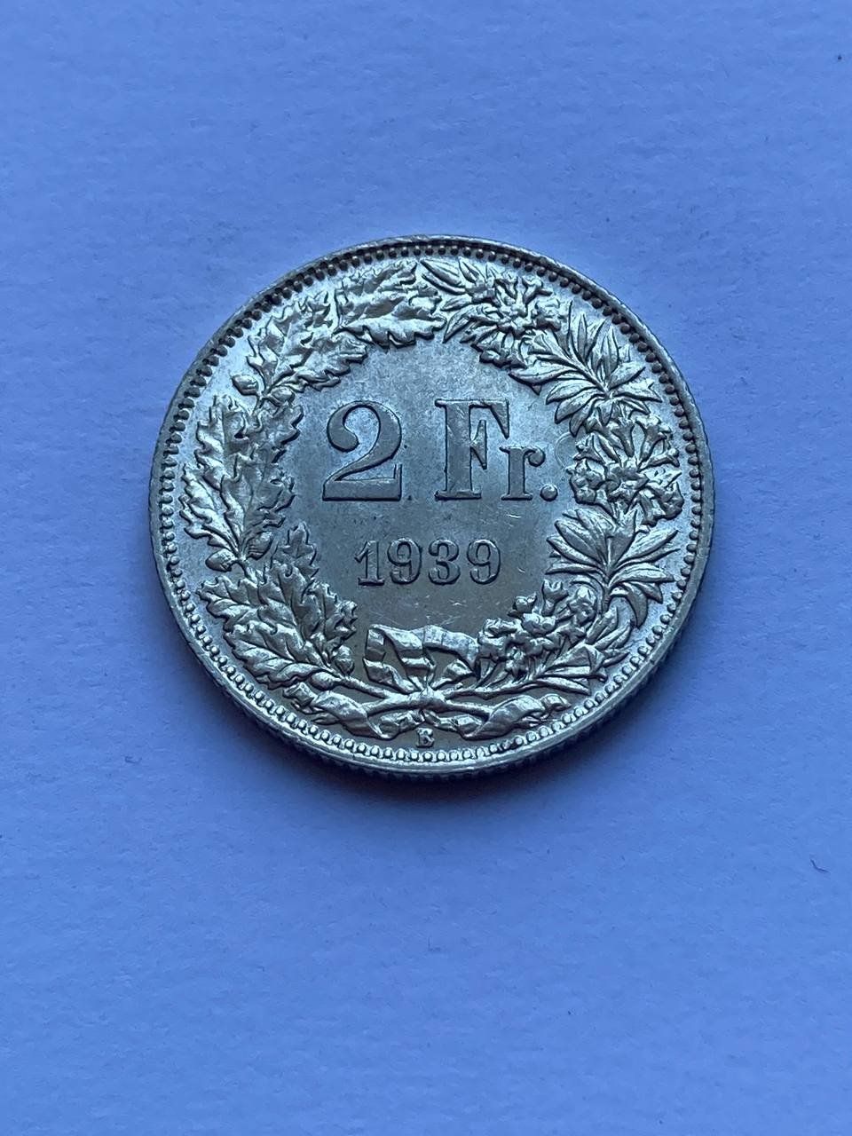 Tutti le monete: Schweiz 2 Franken 1939 fast unzirkuliert – Usato da Muralto venduto da manueldisaba01