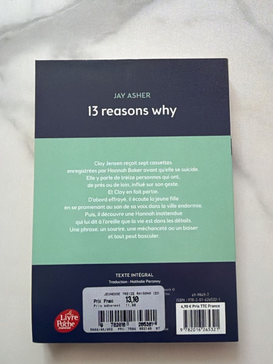 Libri: Livre 13 reasons why – Nuovo (secondo la descrizione) da Concise venduto da mauranou._ 1
