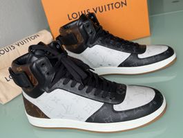 LOUIS VUITTON Rivoli Damier Monogramm Leder High Sneakers 43