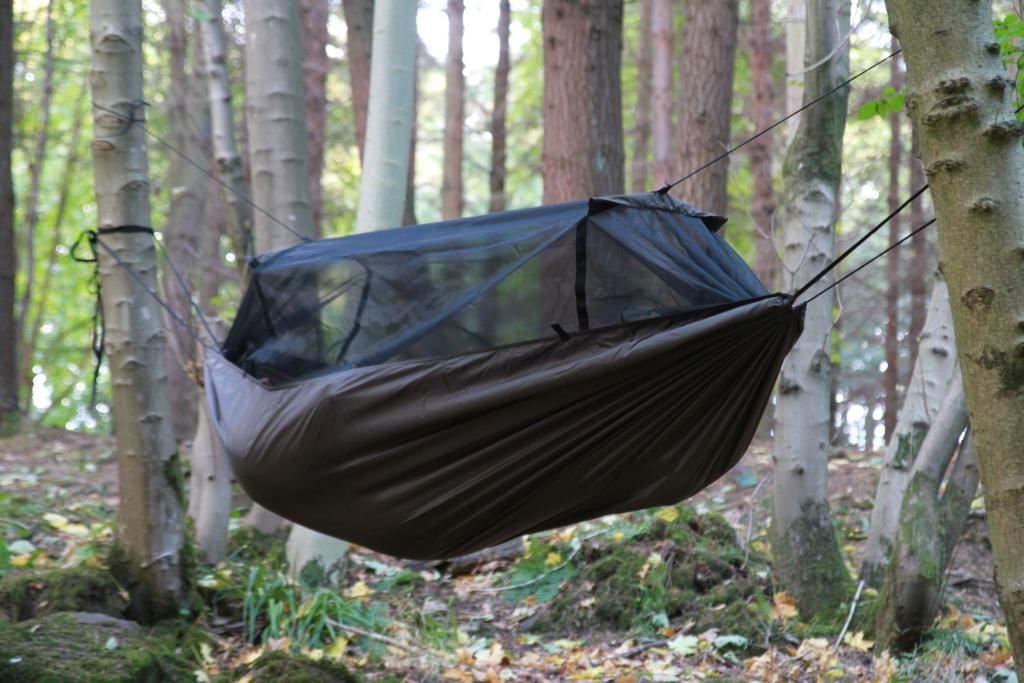 Amache: DD Frontline coyote braun Hängematte mit Moskitonetz – Nuovo e nell'imballaggio originale da Tulln venduto da HaengemattenShop