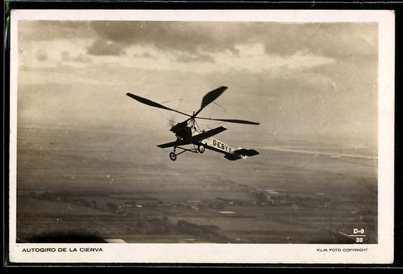 Cartoline postali: AK Autogiro de la Cierva, Hubschrauber – Usato da Berlin venduto da bartko-reher