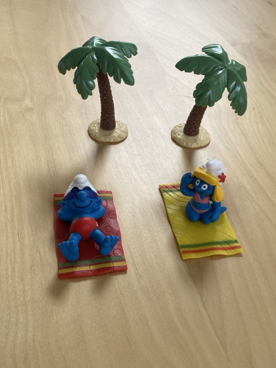Schleich Statuette: Schlümpfe am Strand – Usato da Tuggen venduto da Haribo3000