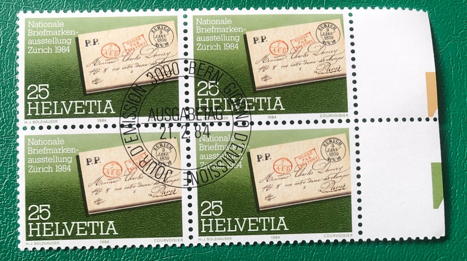 Tutti i francobolli: 4 er Block Nr. 705 mit ETStempel Bern – Usato da Aarau venduto da Billa007