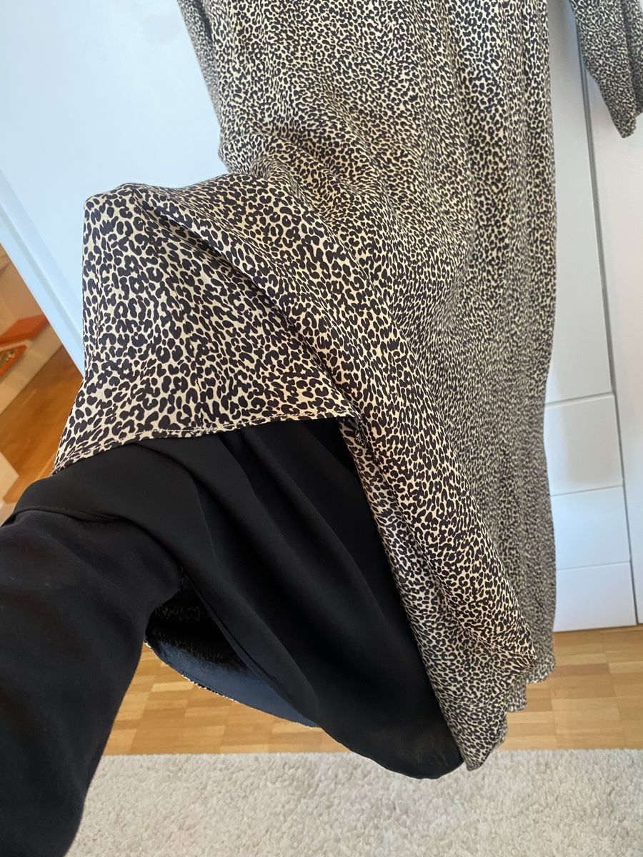 Massimo Dutti Vestiti: Massimo Dutti Leopard Print Midi Dress, Size 40. Chic! – Nuovo (secondo la descrizione) da Herrliberg venduto da non_5qdb 4