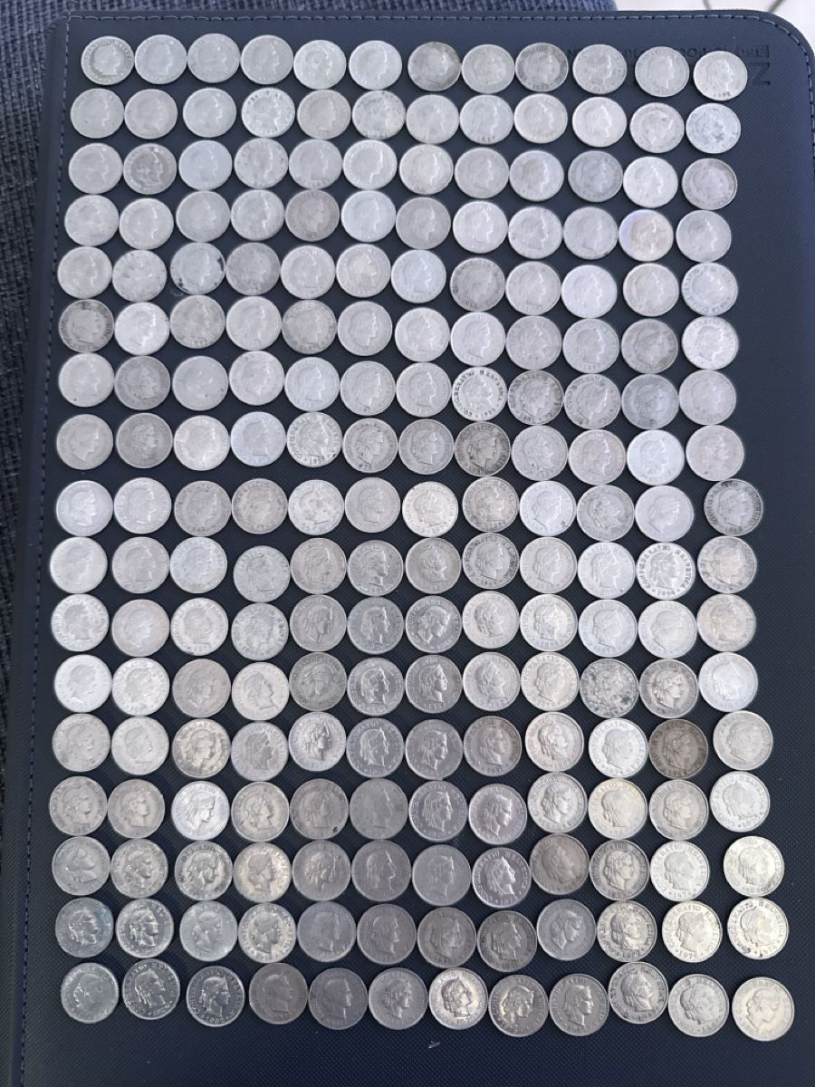 Tutti le monete: 5 Rappen Sammlung Silber Ab1919 204 Stück – Usato da St. Margrethen SG venduto da meg_6b9w
