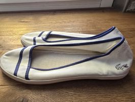 Lacoste Ballerinas weiss Grösse 37.5 sehr guter Zustand
