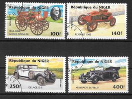 Niger Serie 892 - 895 Autos gestempelt 12.6.1984