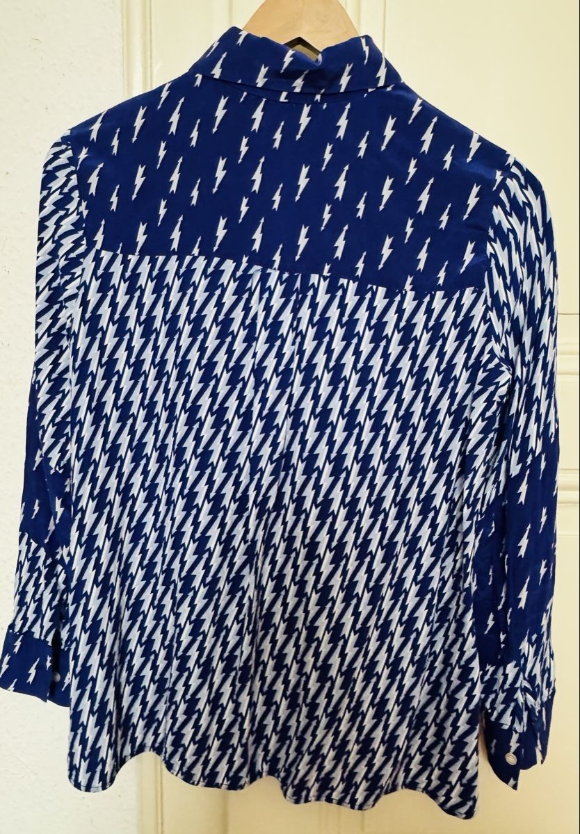 Sandro Camicette: Chemisier Sandro bleu électrique motif éclair taille 1! – Usato da Genève venduto da inf_2ggr 5