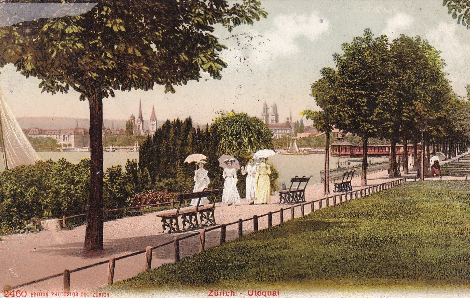 Cartoline postali: Zürich - Utoquai 1907 – Usato da Cormoret venduto da Pascalll2001