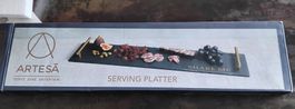 Artesà Schiefer Servierplatte 60x15 cm mit Goldgriffen (OVP)