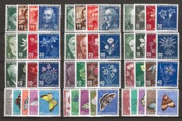 Lot postfrische Pro Juventute 1941 - 1952 **