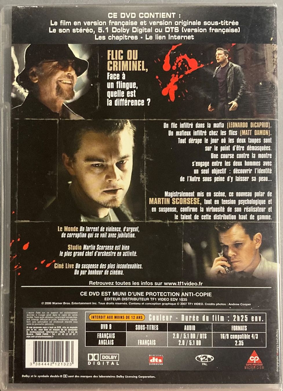 Tutti i DVDs: MARTIN SCORSESE - LES INFILTRES – Usato da Poliez-Pittet venduto da Newtown-Records 1