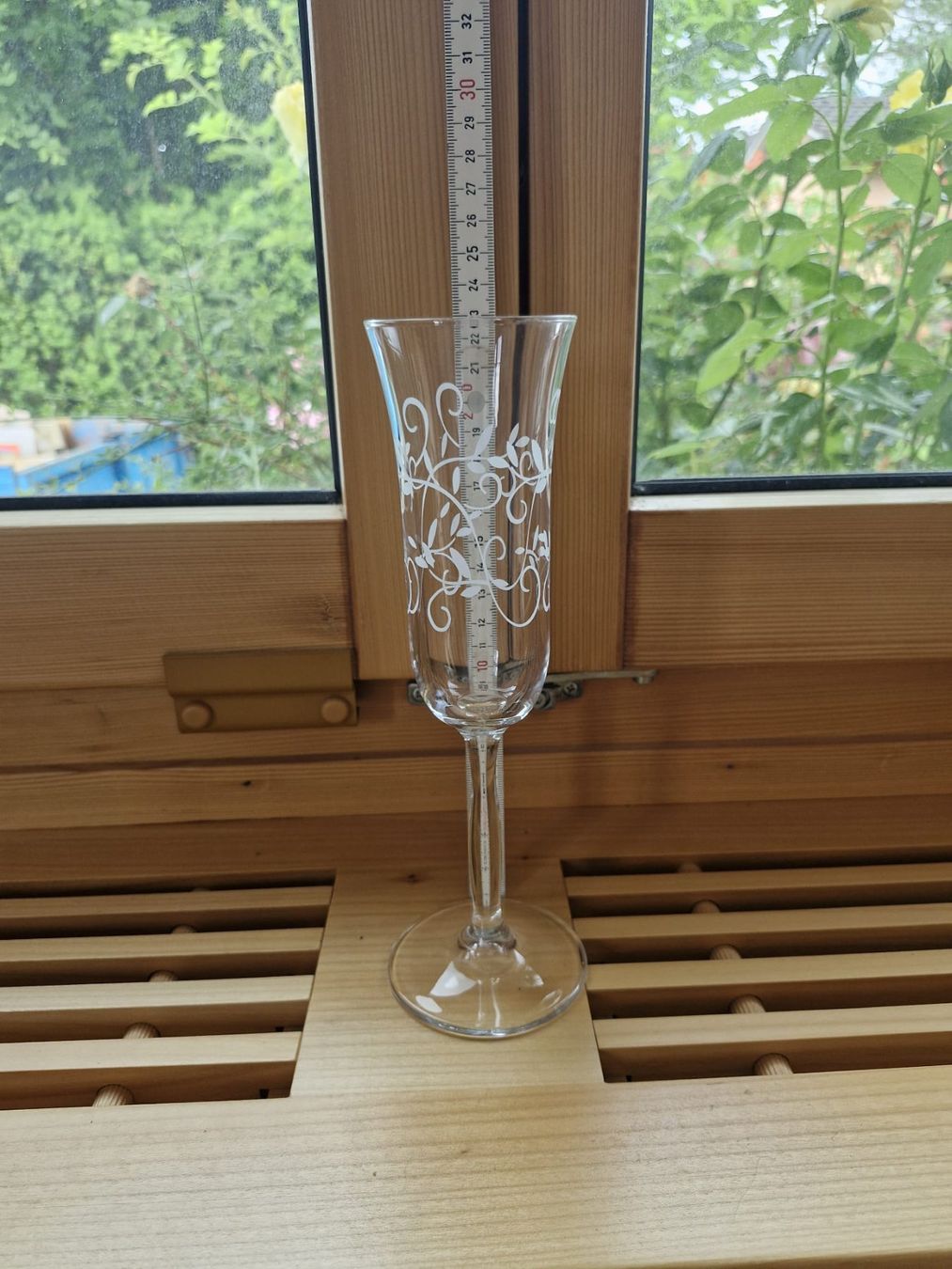 Bicchieri: 4 elegante Sektgläser mit eingeschliffenem floralem Muster – Usato da Toffen venduto da dav_d7rc 1