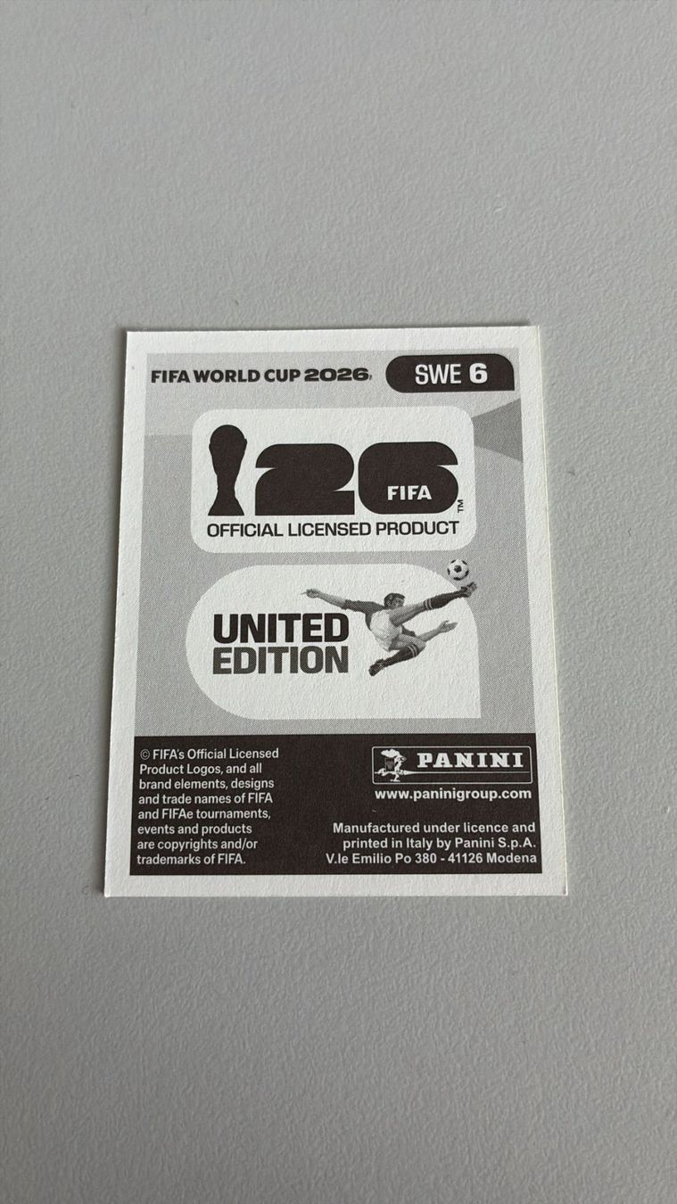 Panini Carte collezionabili: Carte panini 2026 - SWE 6 – Nuovo (secondo la descrizione) da La Neuveville venduto da Ibo2300 1