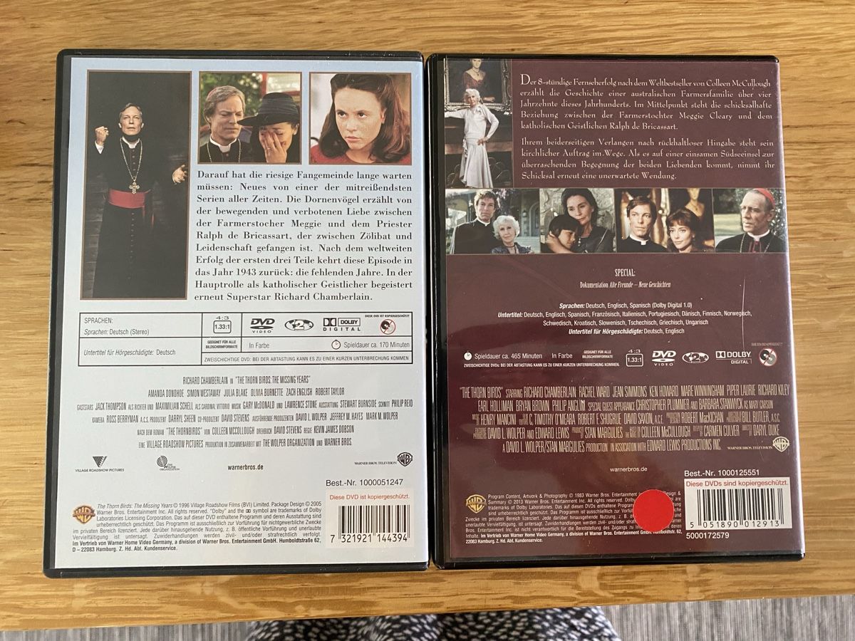 Tutti i DVDs: Die Dornenvögel - Collection  – Usato da Kriens venduto da aloha19 2