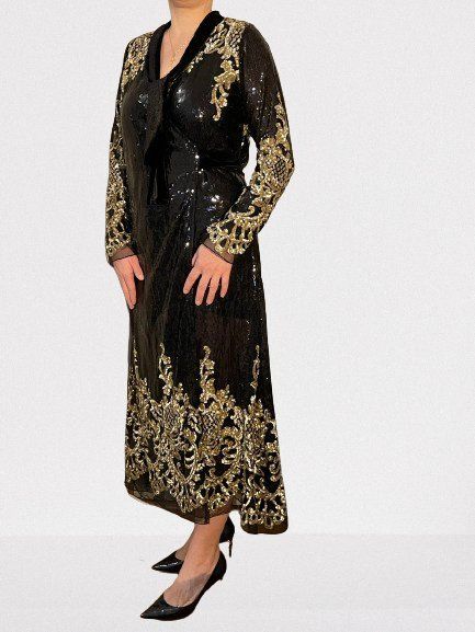 Kleider: Robe de soirée avec paillettes"Nidodileda" Taille 38-40 – Neu (gemäss Beschreibung) aus Genève von TradeCH 1