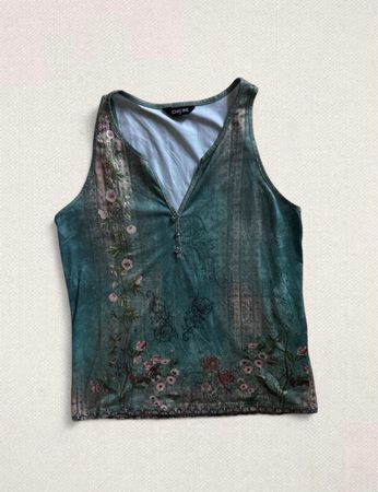 Damen Top CHICME Grösse M Blumenmuster Used