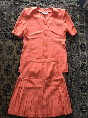Vintage Set von Pierre Cardin Faltenrock und Blazer