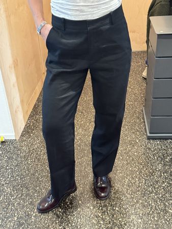 Massimo dutti linen black straight pants size 36