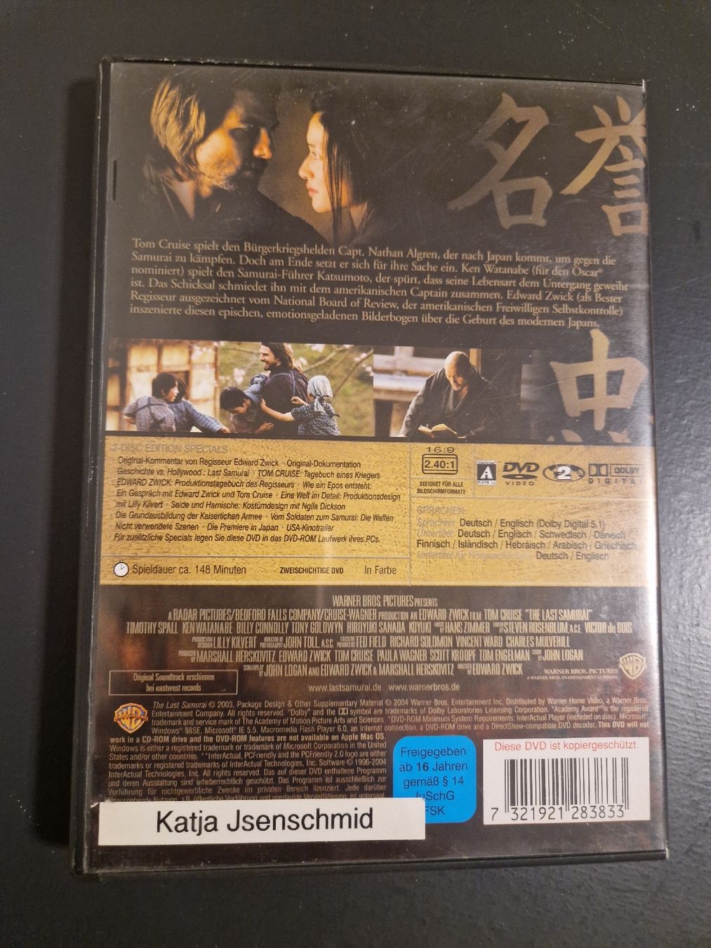 Tutti i DVDs: DVD The Last Samurai – Usato da Emmenbrücke venduto da alexa1983 1