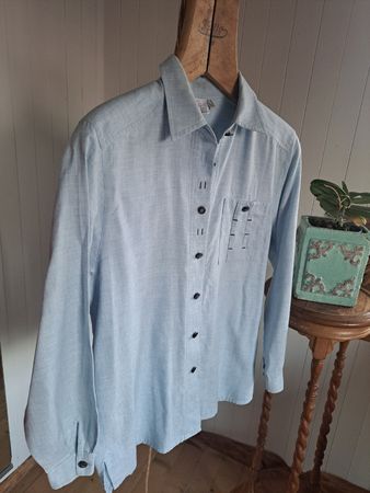 DELMOD Vintage Bluse Wollbluse 42 L Flanellbluse RAVENNA
