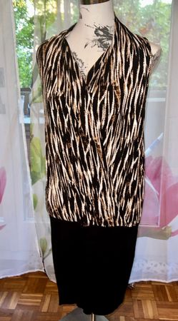 Schönes Kleid mit Zebra-Muster, Grösse 40