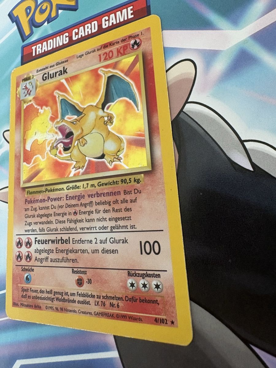 Pokémon Sammelbilder & Trading cards: Glurak (Charizard) 4/102 Base Set DE – Gebraucht aus Buchs SG von Techniquez 4