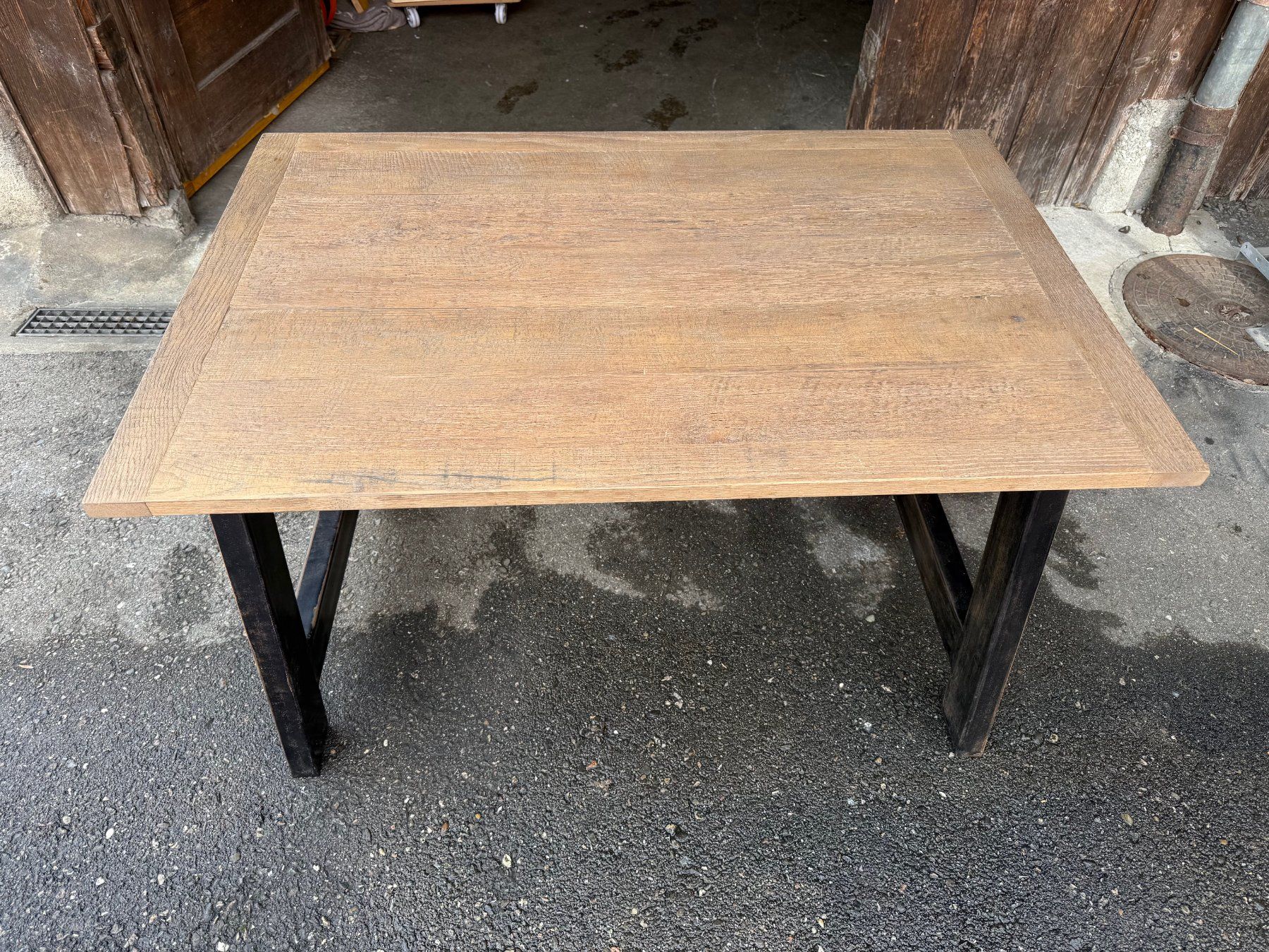 Tische: Schöner Esstisch, Holztisch mit Metallgestell, 120 x 80 cm – Gebraucht aus Koblenz von Rbaldinger54 4