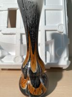 Vase vintage en verre soufflé, design abstrait