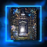 JACK DANIELS BILD ABSTRAKT , von mir gemalt - gemacht