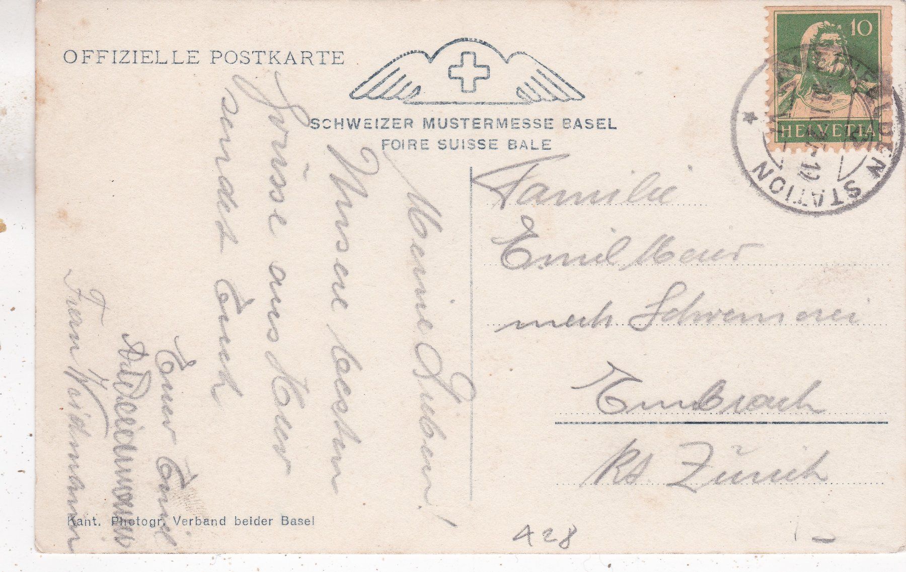 Cartoline postali: Basel Schweizer Mustermesse 1927 – Usato da Herisau venduto da Lisegrat2008 1