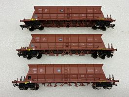 Electrotren H0 Spain= 3x Kohlewagen Fads DB 666 0 011-3