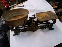 Antike Waage, Wage, Balkenwaage 10 kg, Deko, Brocante