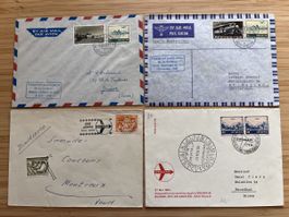 4x Lettres Flugpost 