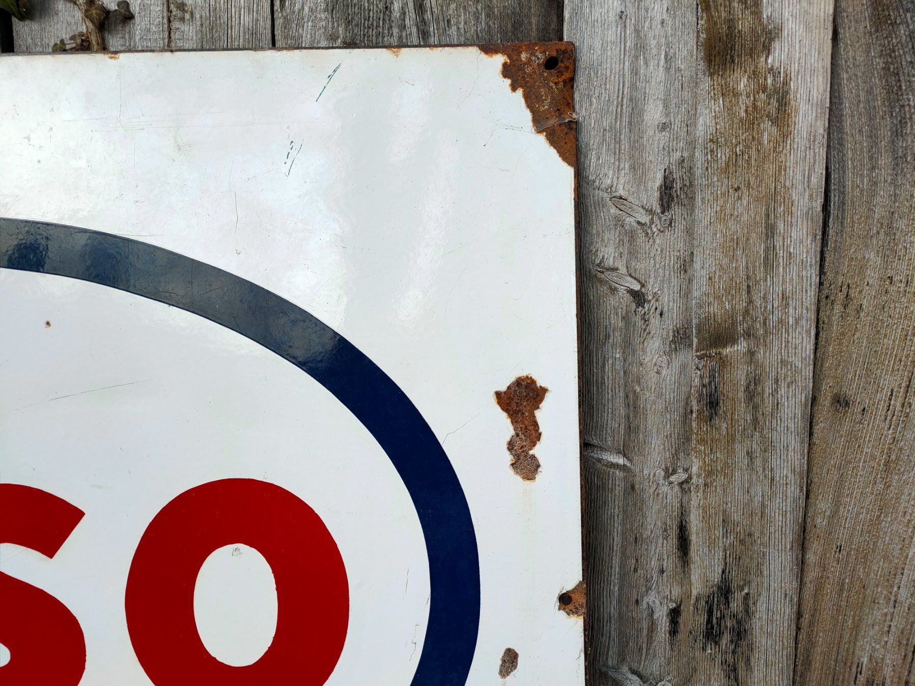 Ecriteaux: Emailschild esso – D'occasion à Bretonnières par Minigab 1