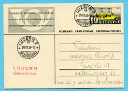 Pk Luzern 1939 - Seenachtsfest - verschoben auf 29.VII.39