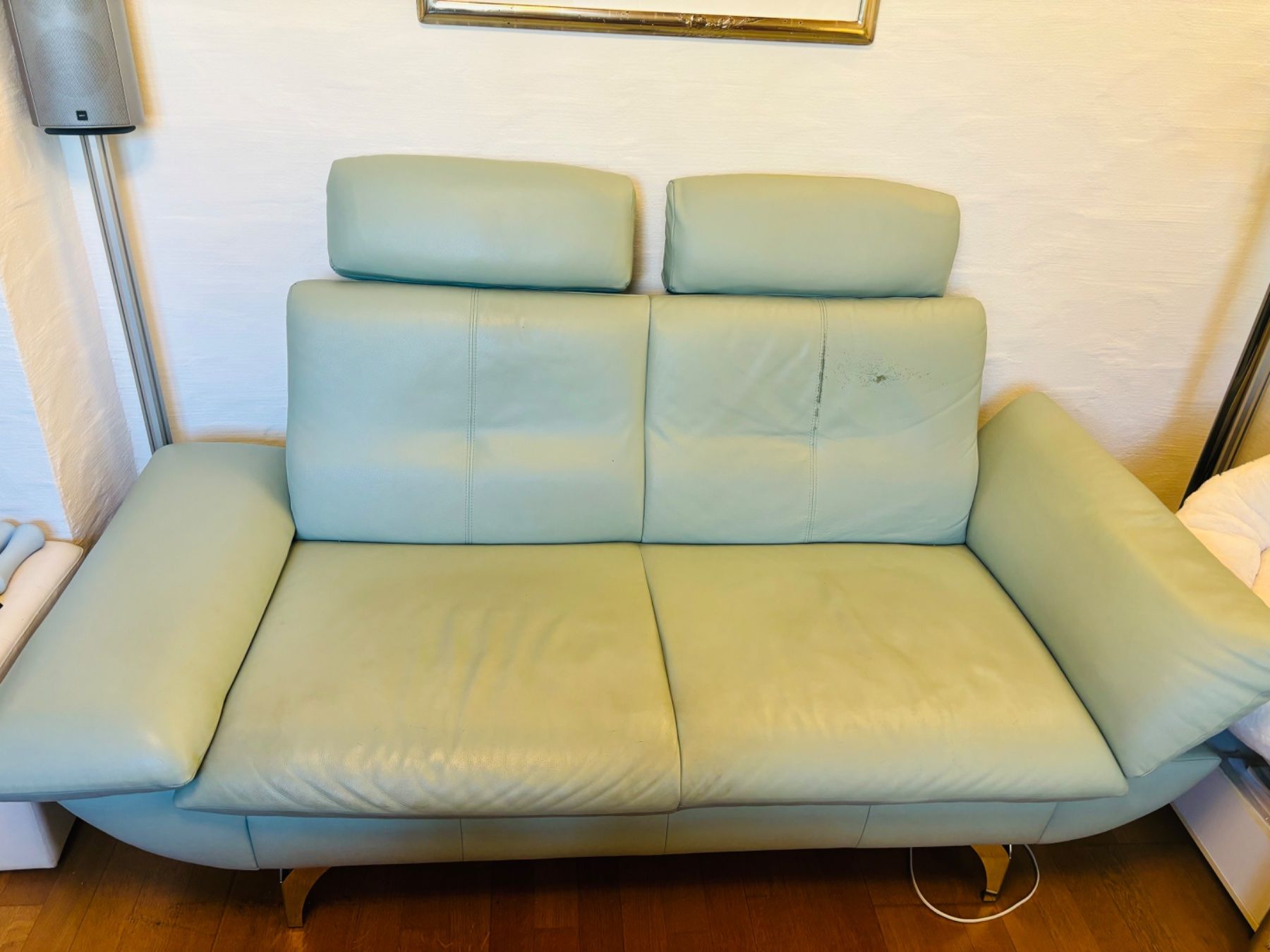 Sofas: Zweisitzer Sofa Leder mintgrün – Gebraucht aus Adliswil von Rai_ki 1