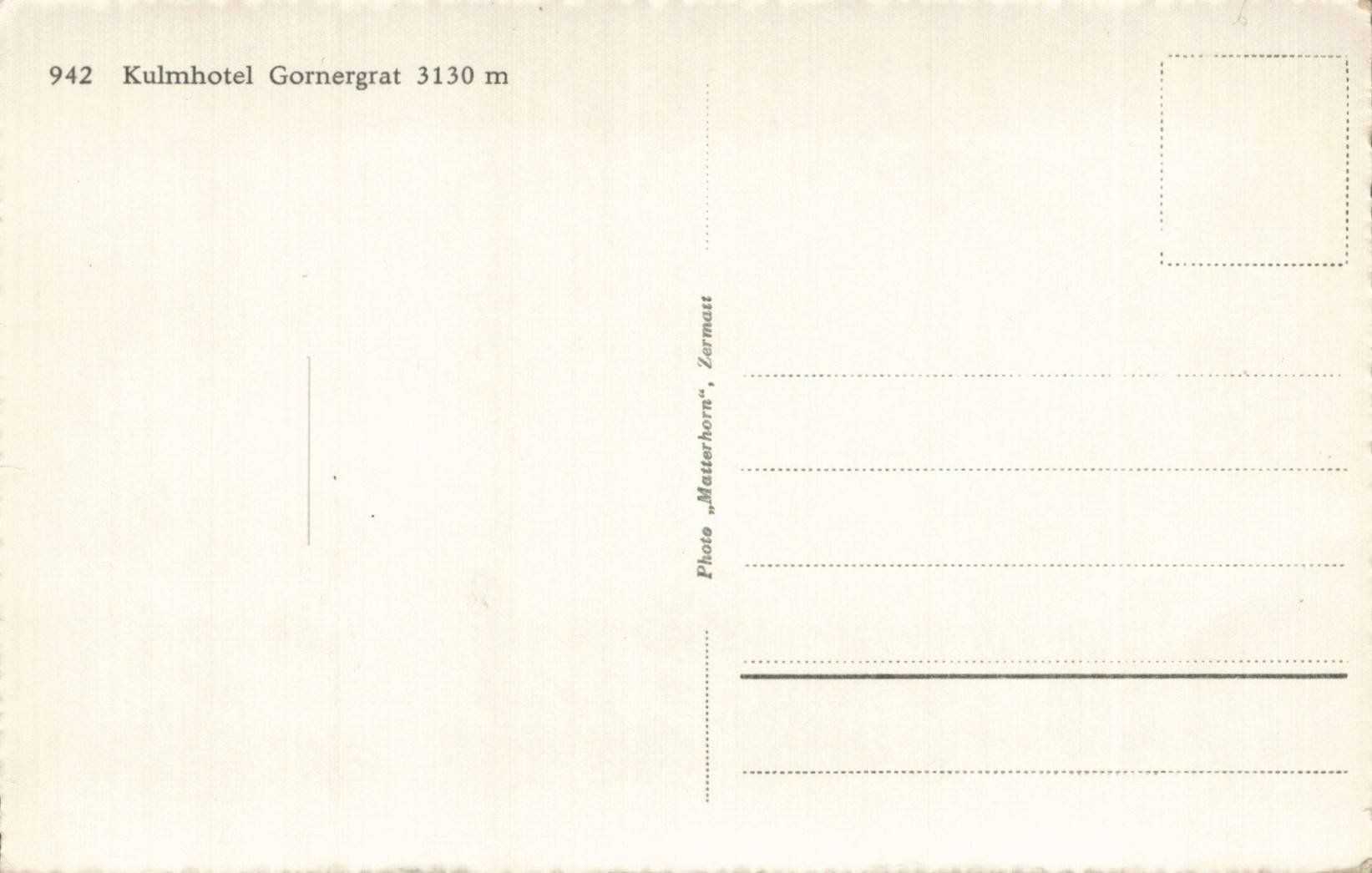 Cartoline postali: Ansichtskarte Kulmhotel Gornergrat Zermatt Bergbahn – Usato da Luzern venduto da Kartenansicht 1