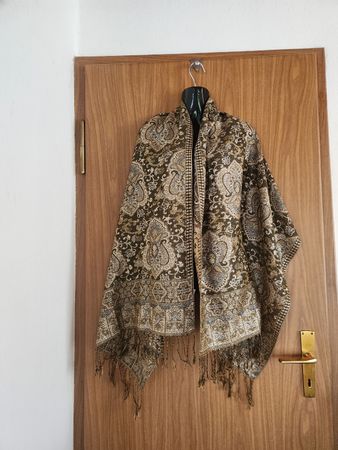 Magnifique châle/charpe paisley vintage coton/soie