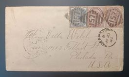 USA BRIEF VON 1885 MIT TOLLEN STEMPELN