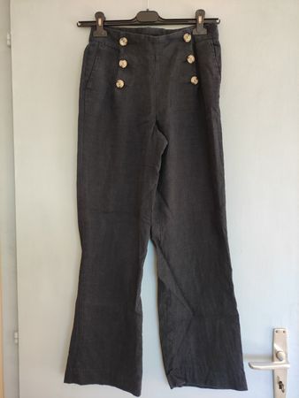 Pantalon marinière lin femme T36 Maison 123 Paris 