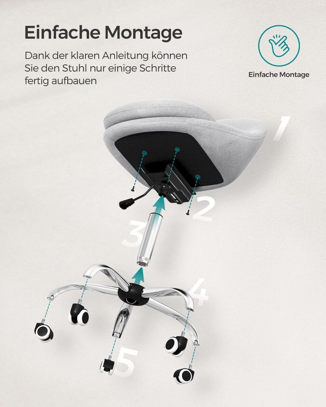 Stühle: SONGMICS Drehstuhl Grau – Neu und originalverpackt aus Bottighofen von zaap 6