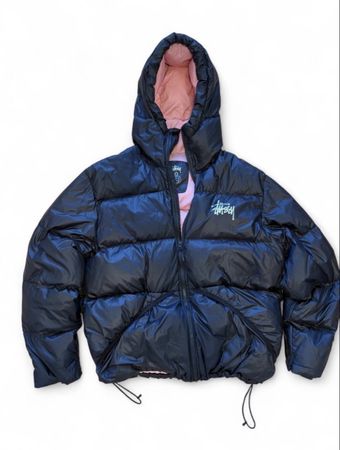 Stussy Daunenjacke schwarz Grösse L