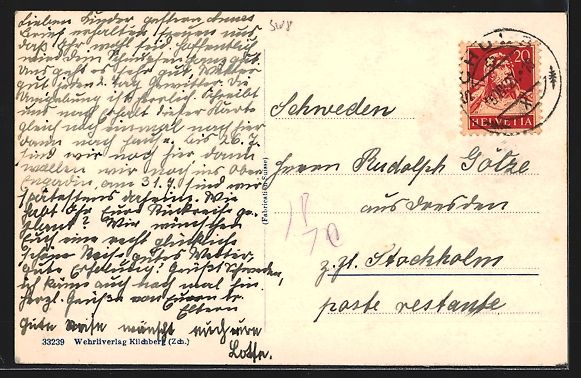 Cartoline postali: AK Schuls, Scuol, Dorfplatz, 1927 – Usato da Berlin venduto da bartko-reher 1