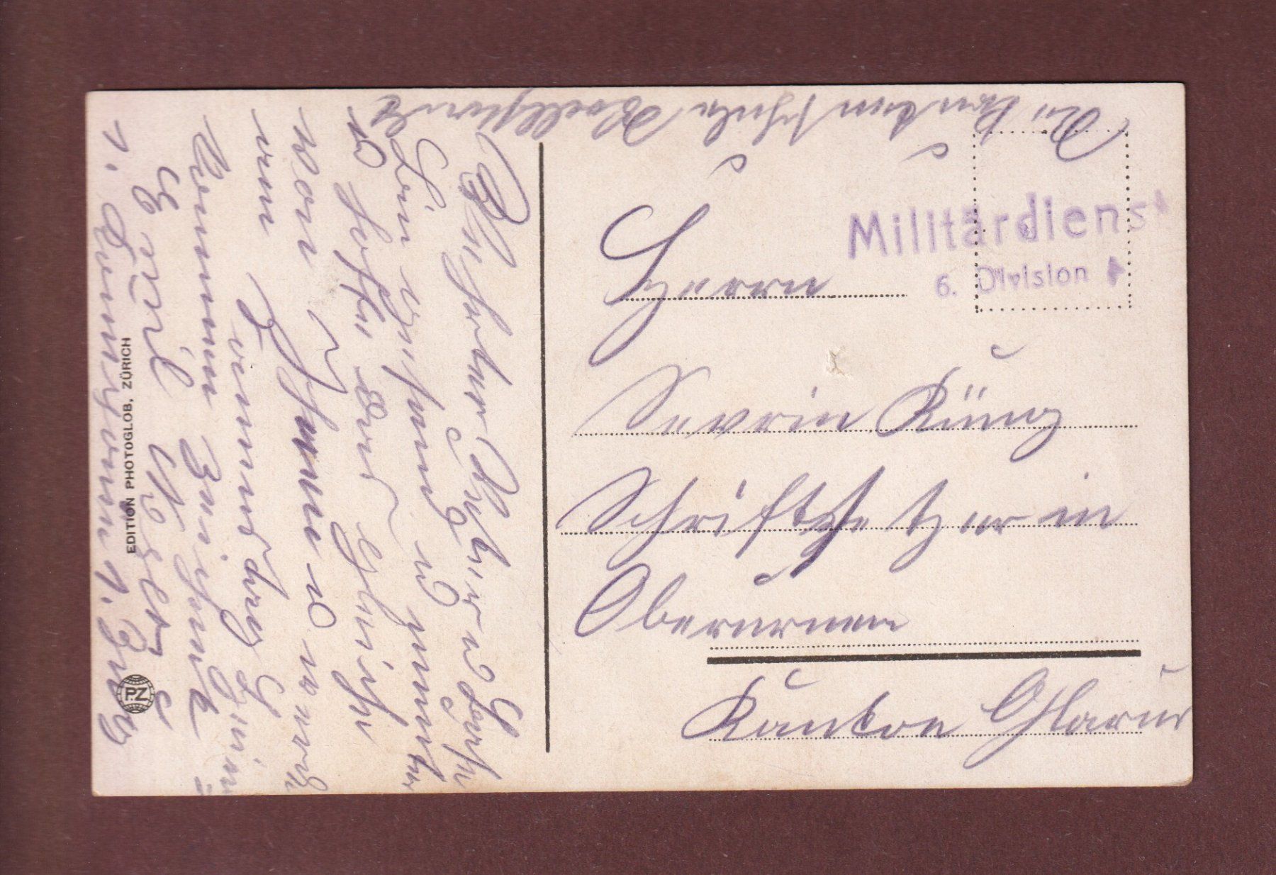 Cartoline postali: WALLENSTADTBERG - Sanatorium - Feldpost – Usato da Pully venduto da nicecards-shop 1